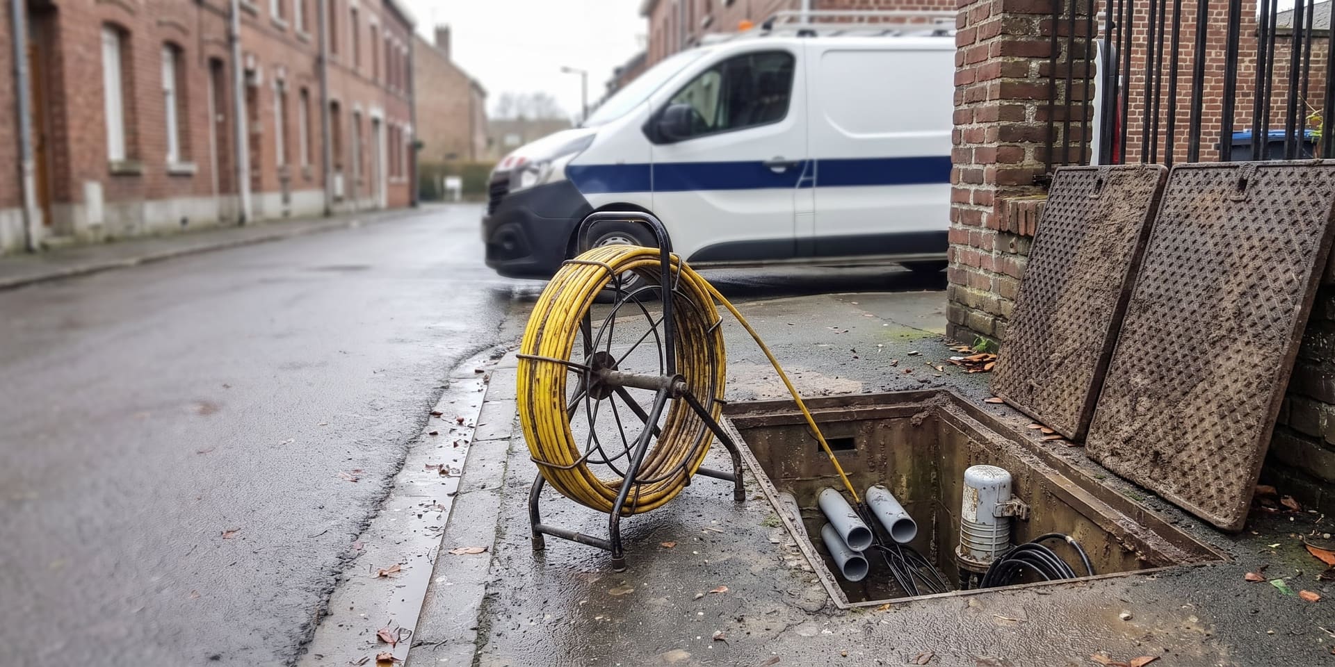 HK Fibre — Débouchage fourreau fibre/ADSL (Nord 59)